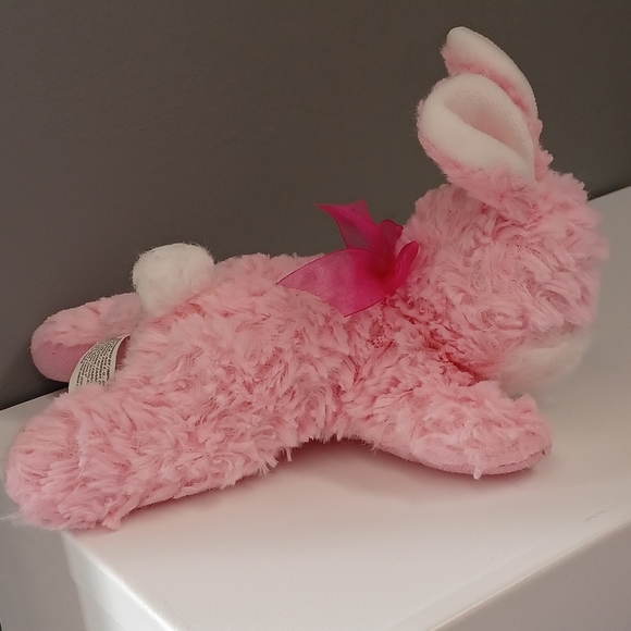 ✓Fuzzy Friends Easter stuffed animal bunny rabbit pink and blue lot of two plush - Picture 15 of 17